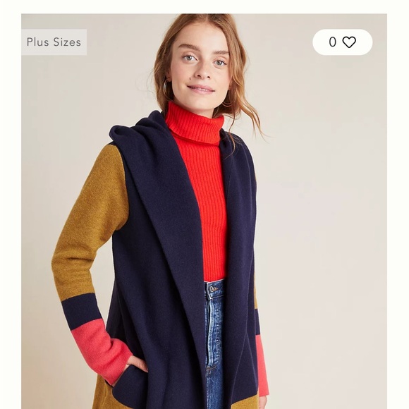 Valerie Colorblocked Wool Sweater Coat - Picture 2 of 4